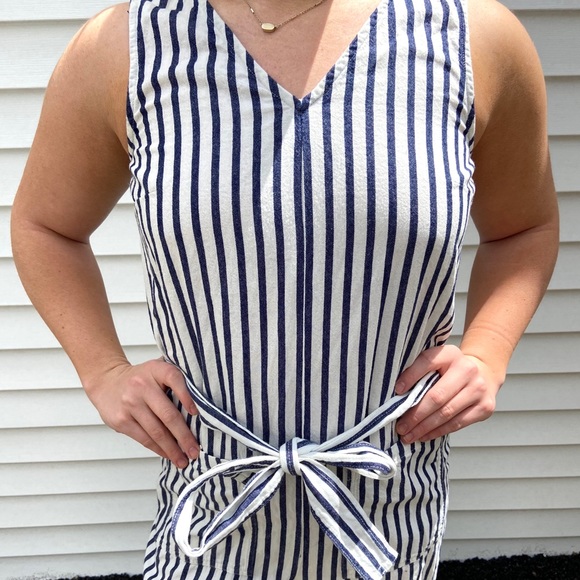 Stripe Capri Jumpsuit - Picture 2 of 11